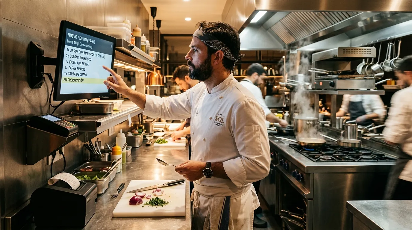 Comandas digitales conectadas al sistema punto de venta