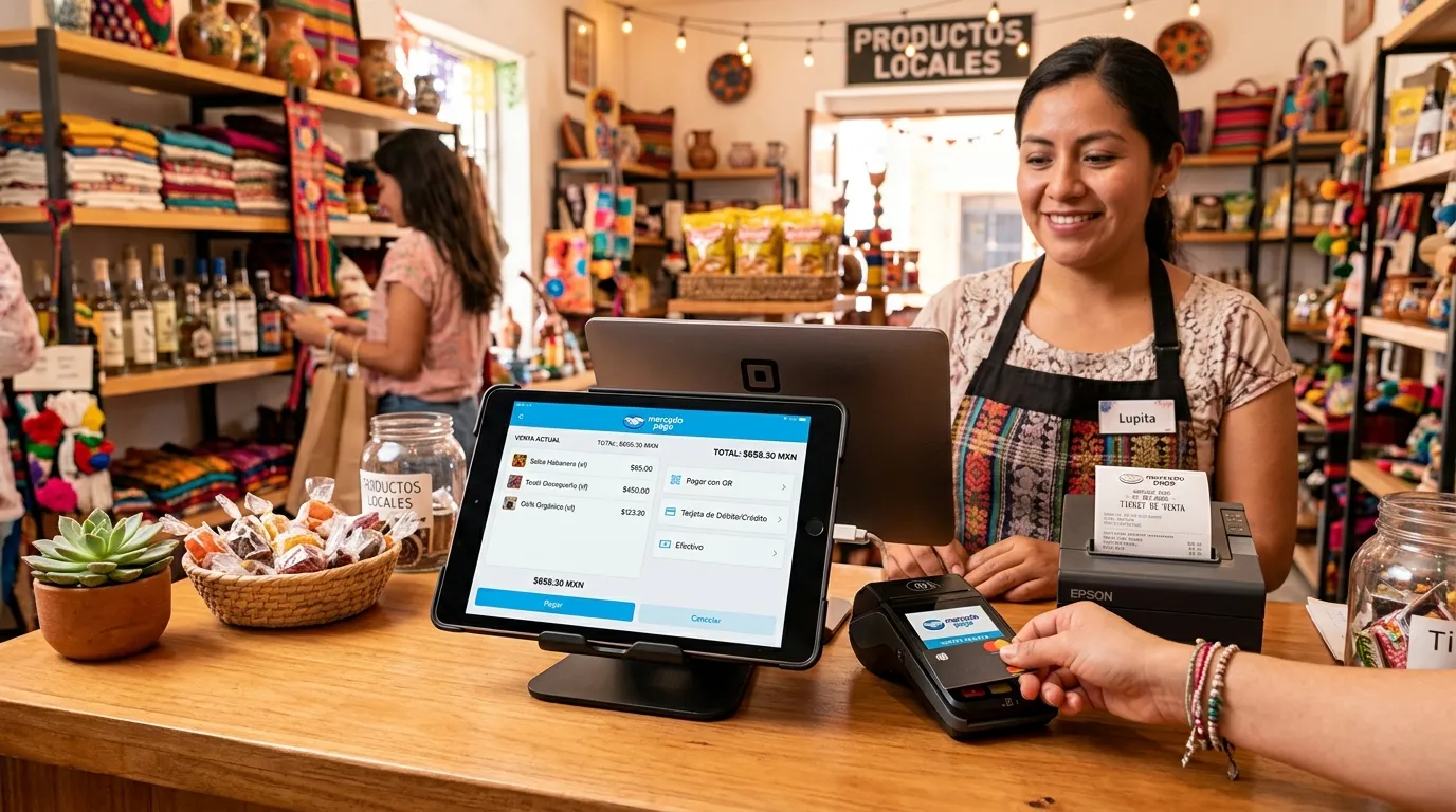 Sistema de punto de venta para negocios en un negocio en México
