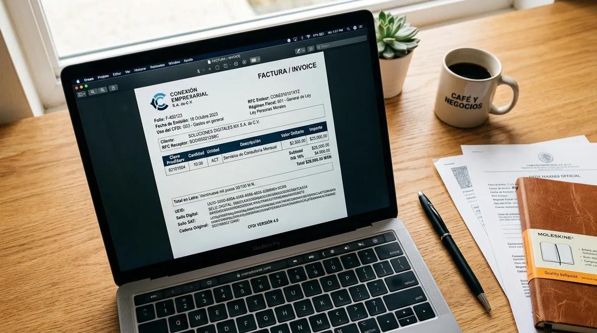 Elementos obligatorios de una factura CFDI según el SAT
