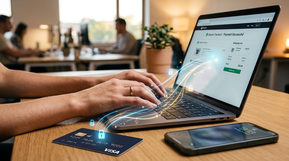 Funcionamiento de una pasarela de pago para procesar transacciones online de manera segura.
