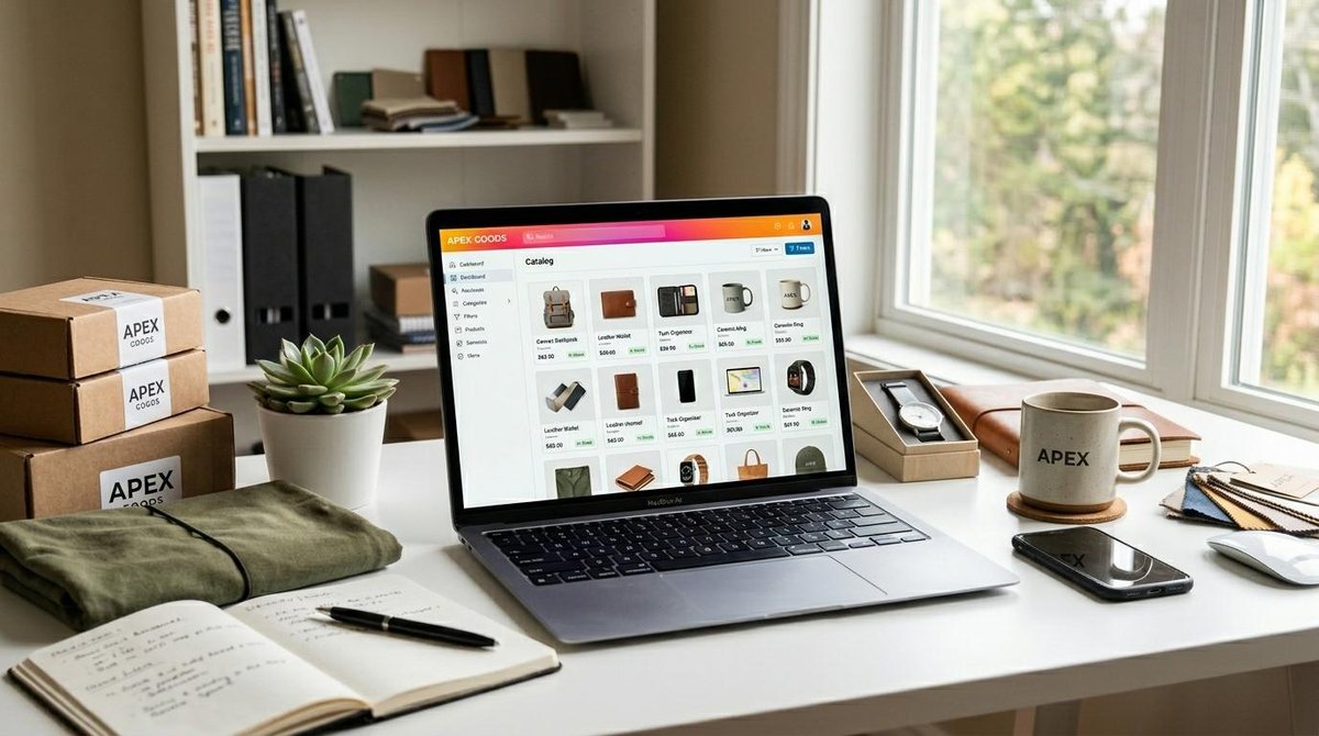 Gestión de catálogo de productos en línea para organizar, actualizar y vender productos en ecommerce.